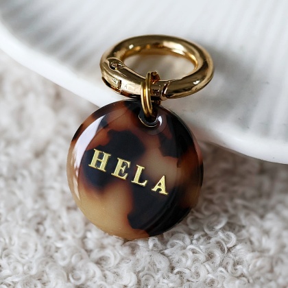 Adresówka dla psa – personalizowana zawieszka, panterka