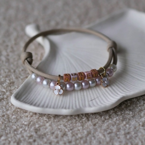 Adresówka dla psa z linki paracord – beżowa, Classic Beige