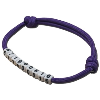 Adresówka dla psa z linki paracord – fioletowa, Violet