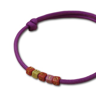 Adresówka dla psa z linki paracord – purpurowa, Purple