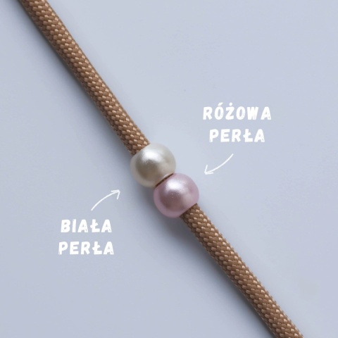 Adresówka dla psa z linki paracord – beżowa, Classic Beige