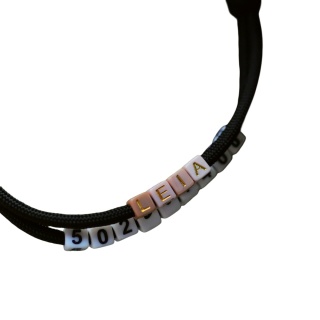 Adresówka dla psa z linki paracord – czarna, Black Moon