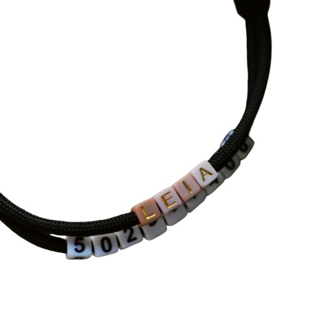 Adresówka dla psa z linki paracord – czarna, Black Moon