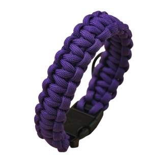Obroża pleciona dla psa z linki paracord – fioletowa, Violet