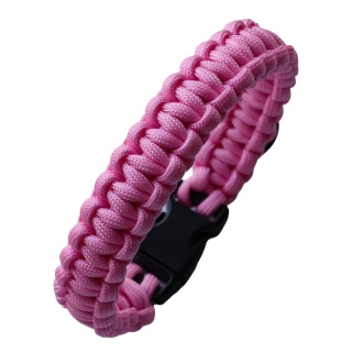 Obroża pleciona dla psa z linki paracord – różowa, Rose Pink