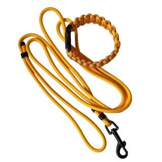 Smycz linowa miejska dla psa (mini i standard) – zółta, Yellow Honey