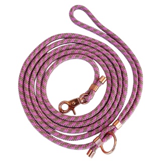 Smycz linowa miejska dla psa (standard) – różowo-beżowa, Praline Pink