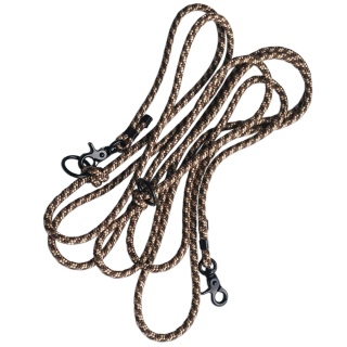 Smycz linowa przepinana dla psa – brązowa, Chocolate Brown