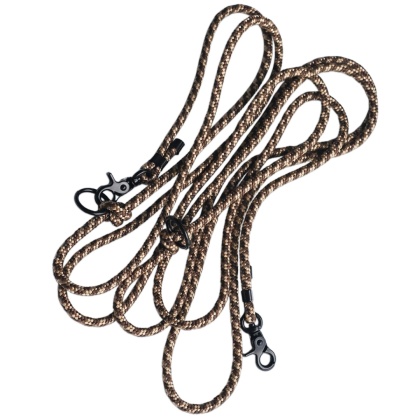 Smycz linowa przepinana dla psa – brązowa, Chocolate Brown