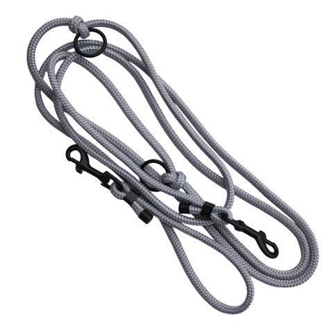 Smycz linowa przepinana dla psa – szara, Ash Grey