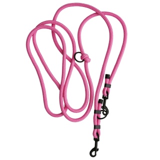 Smycz linowa przepinana dla psa – różowa, Rose Pink