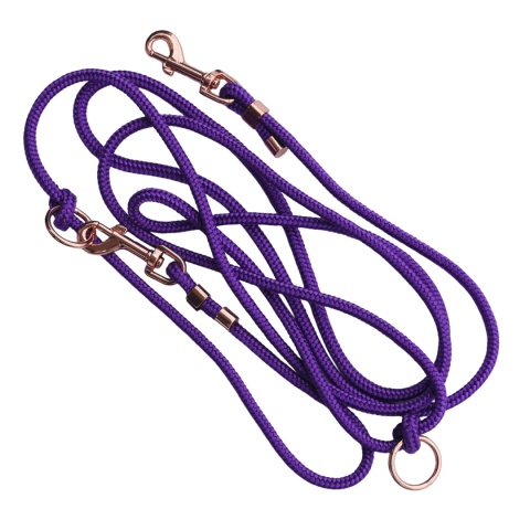 Smycz linowa przepinana dla psa – fioletowa, Acid Purple