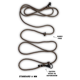 Smycz linowa przepinana dla psa – zółta, Yellow Honey