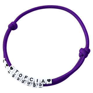 Adresówka dla psa z linki paracord – fioletowa, Violet