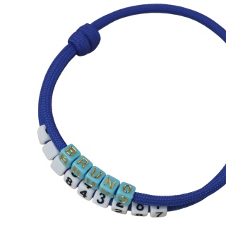 Adresówka dla psa z linki paracord – niebieska, Dark Blue