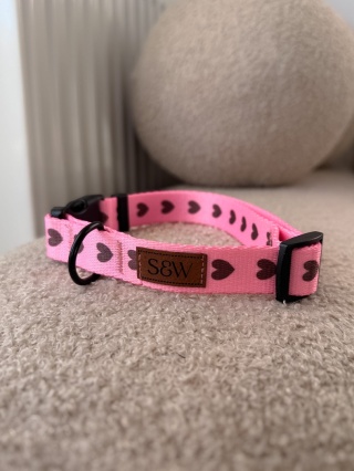 Obroża PSIAMORE 20 mm, obwód 33 –45 cm - różowa