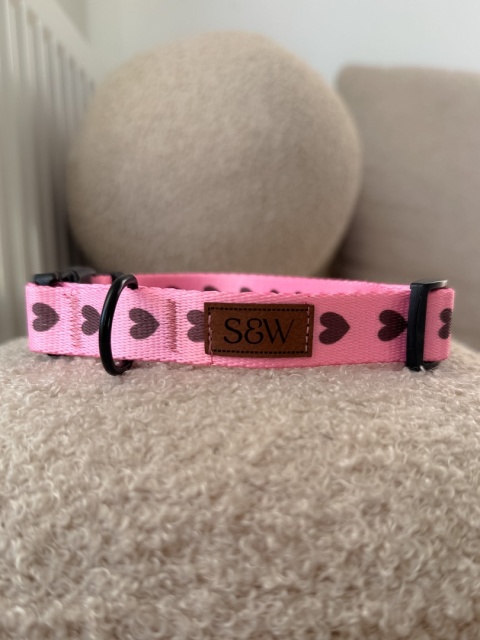 Obroża PSIAMORE 20 mm, obwód 33 –45 cm - różowa