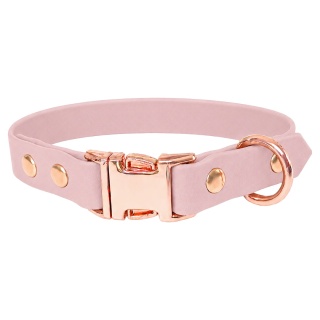 Obroża wodoodporna dla psa na wymiar, z klamrą TPU – różowa, Creamy Pink