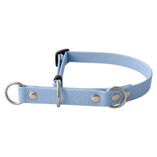 Obroża wodoodporna półzaciskowa dla psa, błękitna, regulowana HEXA – Baby Blue (16mm, 20mm)