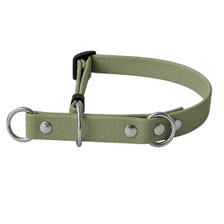 Obroża wodoodporna półzaciskowa dla psa, zielona pistacja, regulowana HEXA – Pistachio (16mm, 20mm)