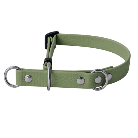Obroża wodoodporna półzaciskowa dla psa, zielona pistacja, regulowana HEXA – Pistachio (16mm, 20mm)