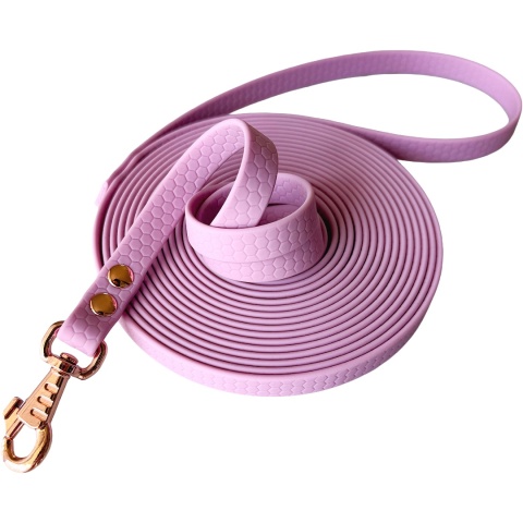 Smycz dla psa (linka treningowa) wodoodporna HEXA, 5/10/15m – brudny róż, Dusty Pink