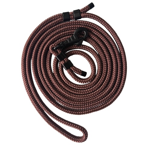 Smycz linowa miejska dla psa (mini / standard / strong) – brązowa, Chocolate Brown