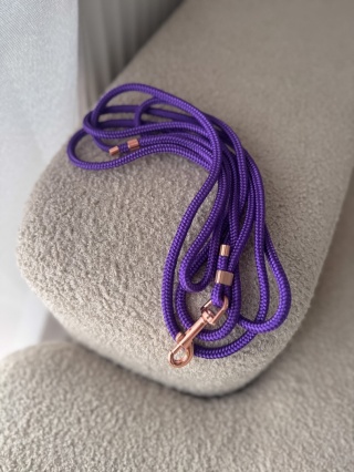 Smycz linowa miejska dla psa (mini / standard / strong) – fioletowa, Acid Purple