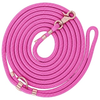 Smycz linowa miejska dla psa (mini / standard / strong) – różowa, Rose Pink