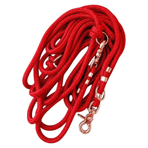 Smycz linowa miejska dla psa (standard / strong) – czerwona, Classic Red