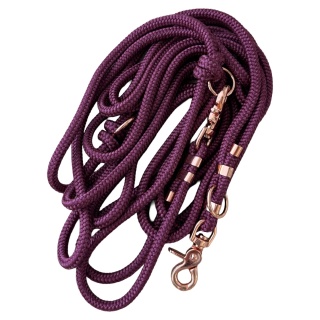 Smycz linowa miejska dla psa (standard / strong) – fioletowa, Sweet Aubergine