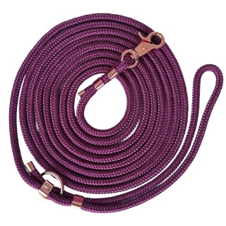Smycz linowa miejska dla psa (standard / strong) – fioletowa, Sweet Aubergine