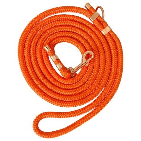 Smycz linowa miejska dla psa (standard / strong) – pomarańczowa, Bloody Orange