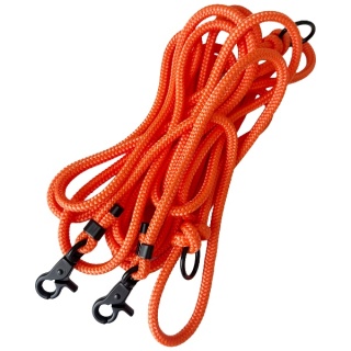 Smycz linowa przepinana dla psa "hands free" – pomarańczowa, Bloody Orange
