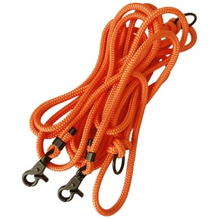 Smycz linowa przepinana dla psa "hands free" – pomarańczowa, Bloody Orange