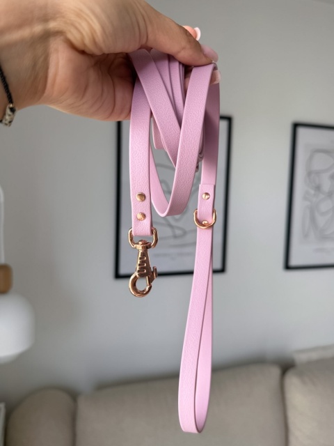 Smycz miejska TPU (13mm), różowa, Dusty Pink, 2.4m