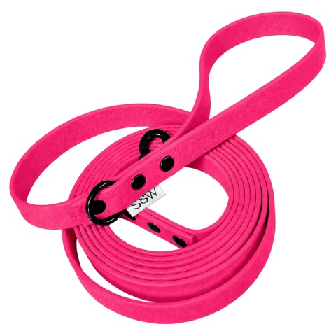 Smycz miejska wodoodporna dla psa - różowa, Barbie Pink