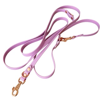 Smycz przepinana wodoodporna dla psa "hands free" HEXA – brudny róż, Dusty Pink