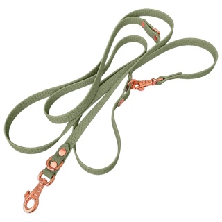Smycz przepinana wodoodporna dla psa "hands free" HEXA – zielona pistacja, Pistachio