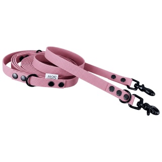 Smycz przepinana wodoodporna dla psa "hands free" – brudny róż, Dusty Pink