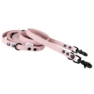 Smycz przepinana wodoodporna dla psa "hands free" – różowa, Creamy Pink