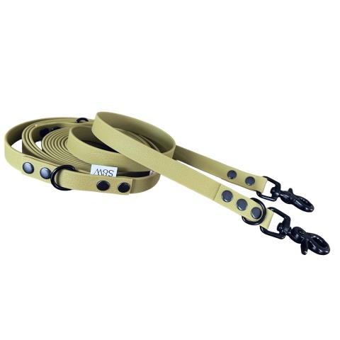Smycz przepinana wodoodporna dla psa "hands free" – zielona limonka, Lime Green