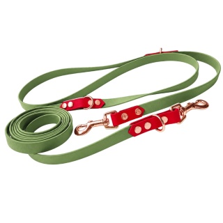 Smycz przepinana wodoodporna dla psa "hands free" TPU – zielona pistacja, Pistachio
