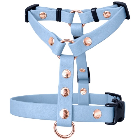 Szelki guard wodoodporne dla psa, błękitne, regulowane TPU – Baby Blue