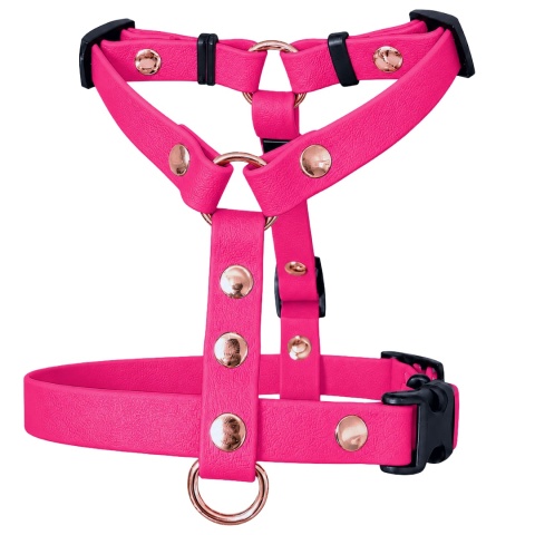 Szelki guard wodoodporne dla psa, różowe, regulowane TPU – Barbie Pink (16mm, 20mm, 25mm)