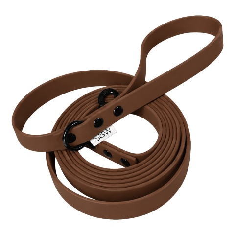 Smycz miejska wodoodporna dla psa TPU - brązowa, Chocolate Brown