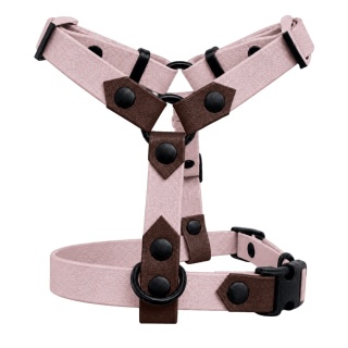 Szelki guard wodoodporne dla psa, różowe, regulowane TPU – Creamy Pink (16mm, 20mm, 25mm)